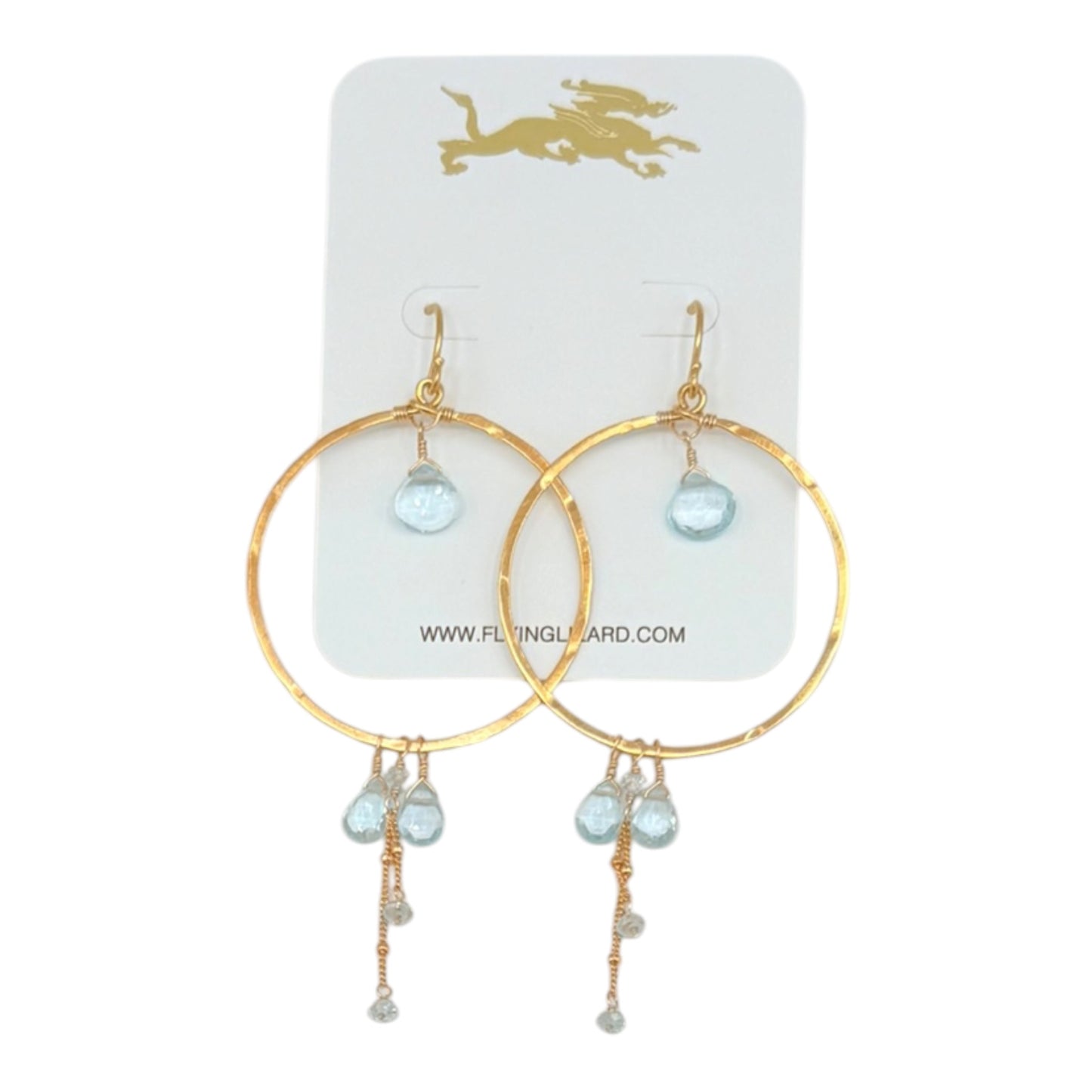 Blue Topaz Delicate Hoops