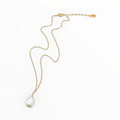 Baroque Pearl Pendant Necklace with Gold Chain