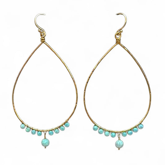 Tropical Opal Hoops