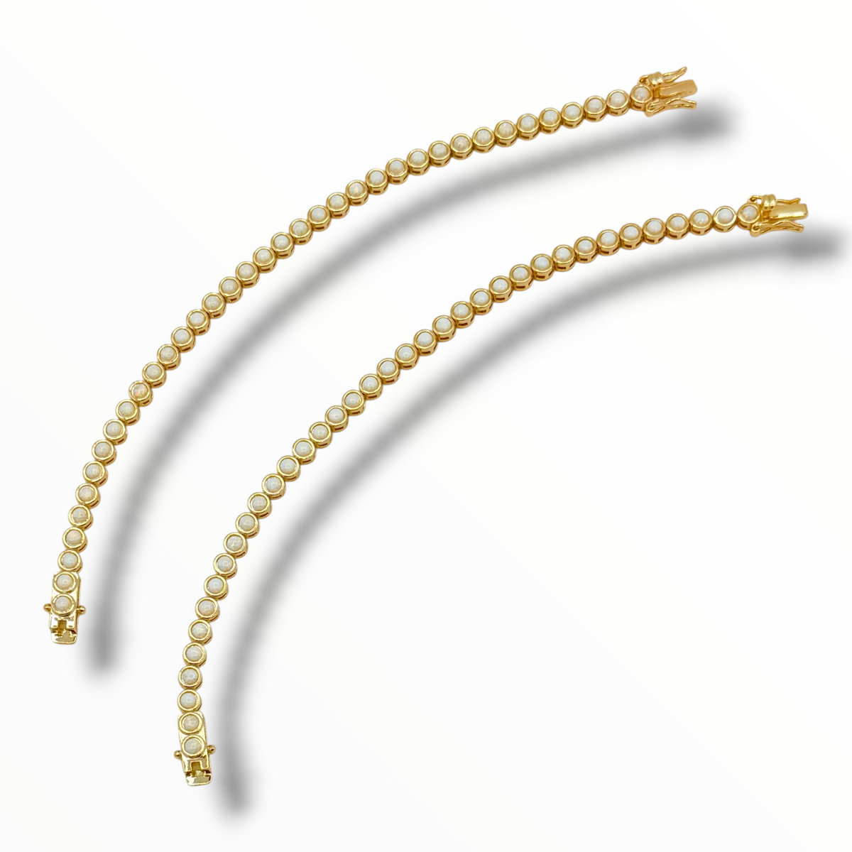 White Opal Tennis Bracelet