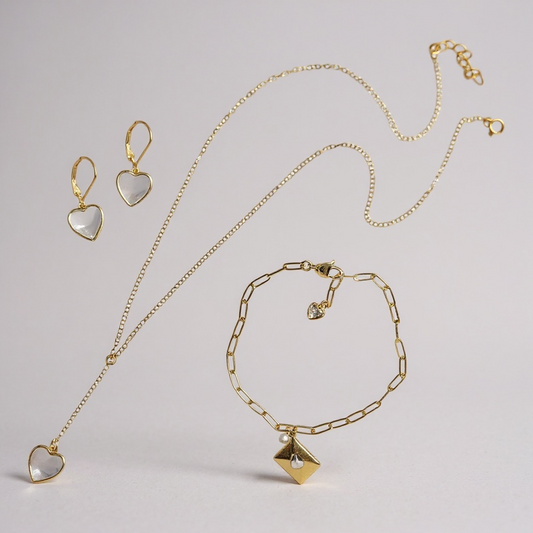 Mother Of Pearl Heart Lariat