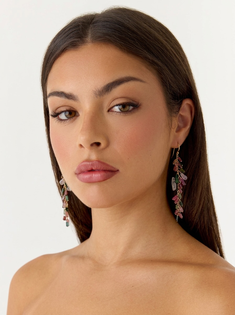 Tourmaline Waterfall Earrings