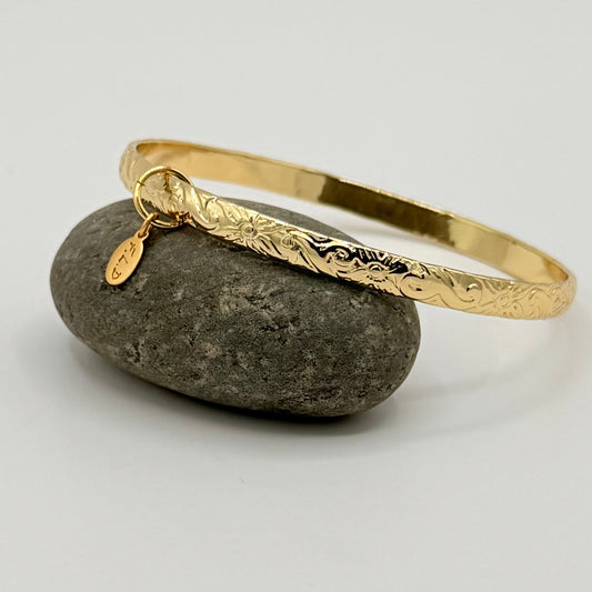 Solora Gold Floral Bangle