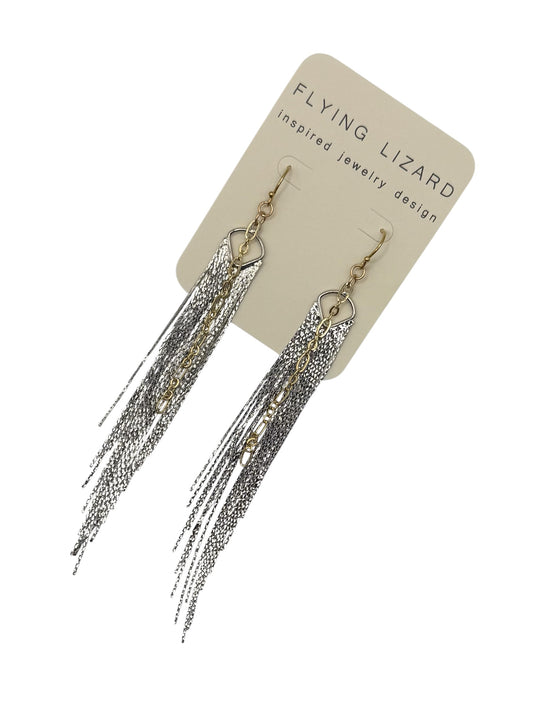 Lunar Metal Fringe Earrings