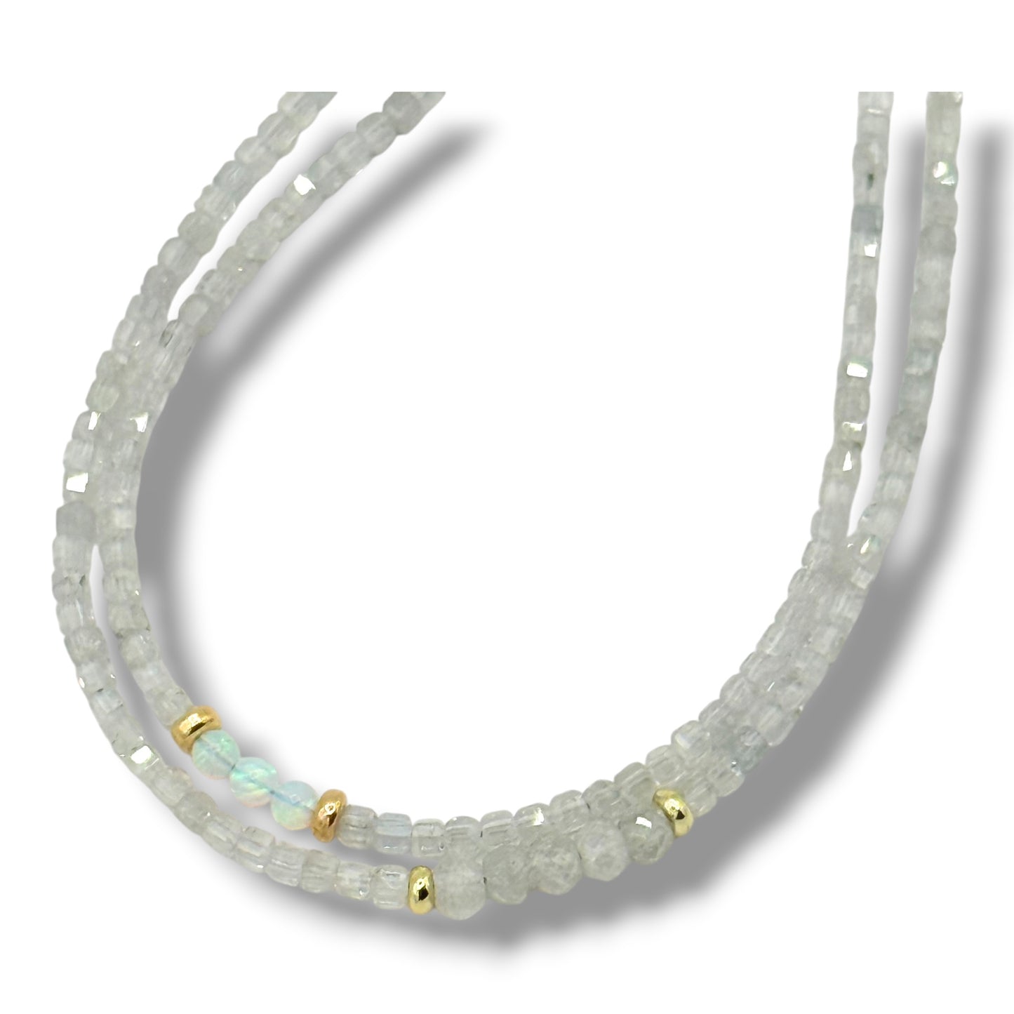 Natural Gray Zircon Adjustable Choker Necklace