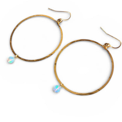 Opal Jelly Gold Hoops
