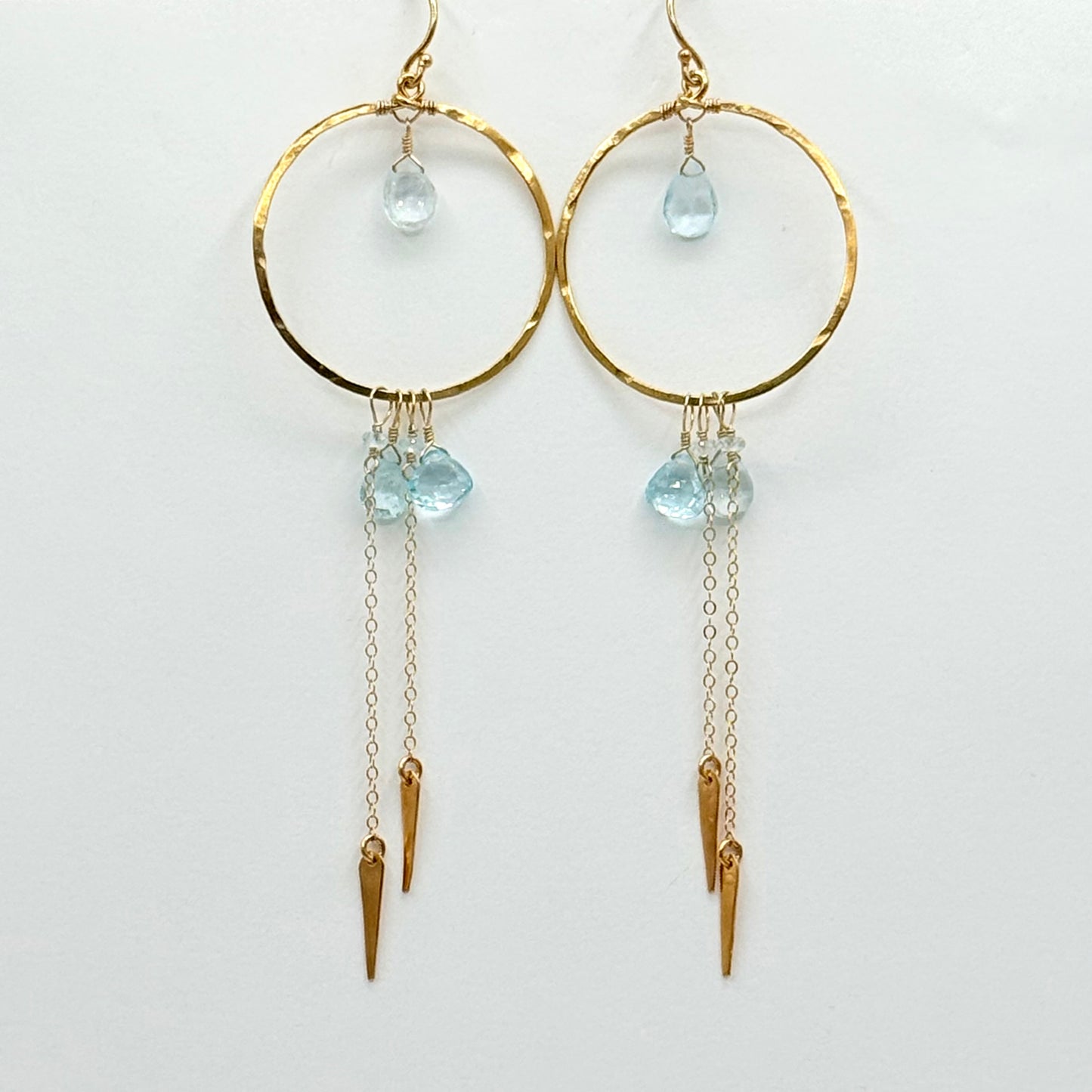 Topaz Blue Hoops