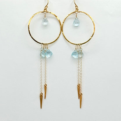 Topaz Blue Hoops