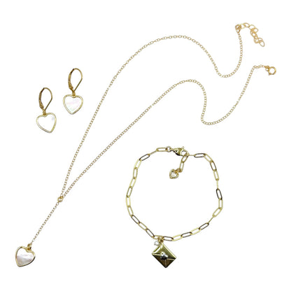 Mother Of Pearl Heart Lariat