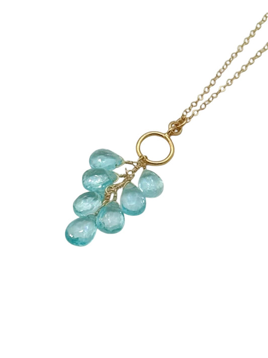 Blue Topaz Waterfall Necklace