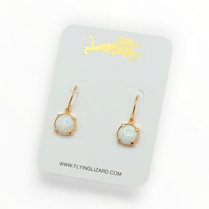 Opal Glow Gold   Drop Earrings