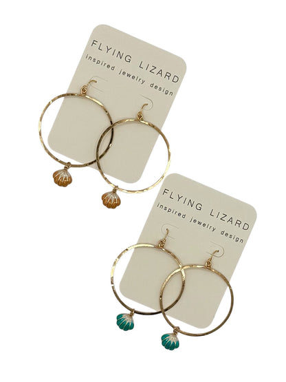 Baby Shell Hoops