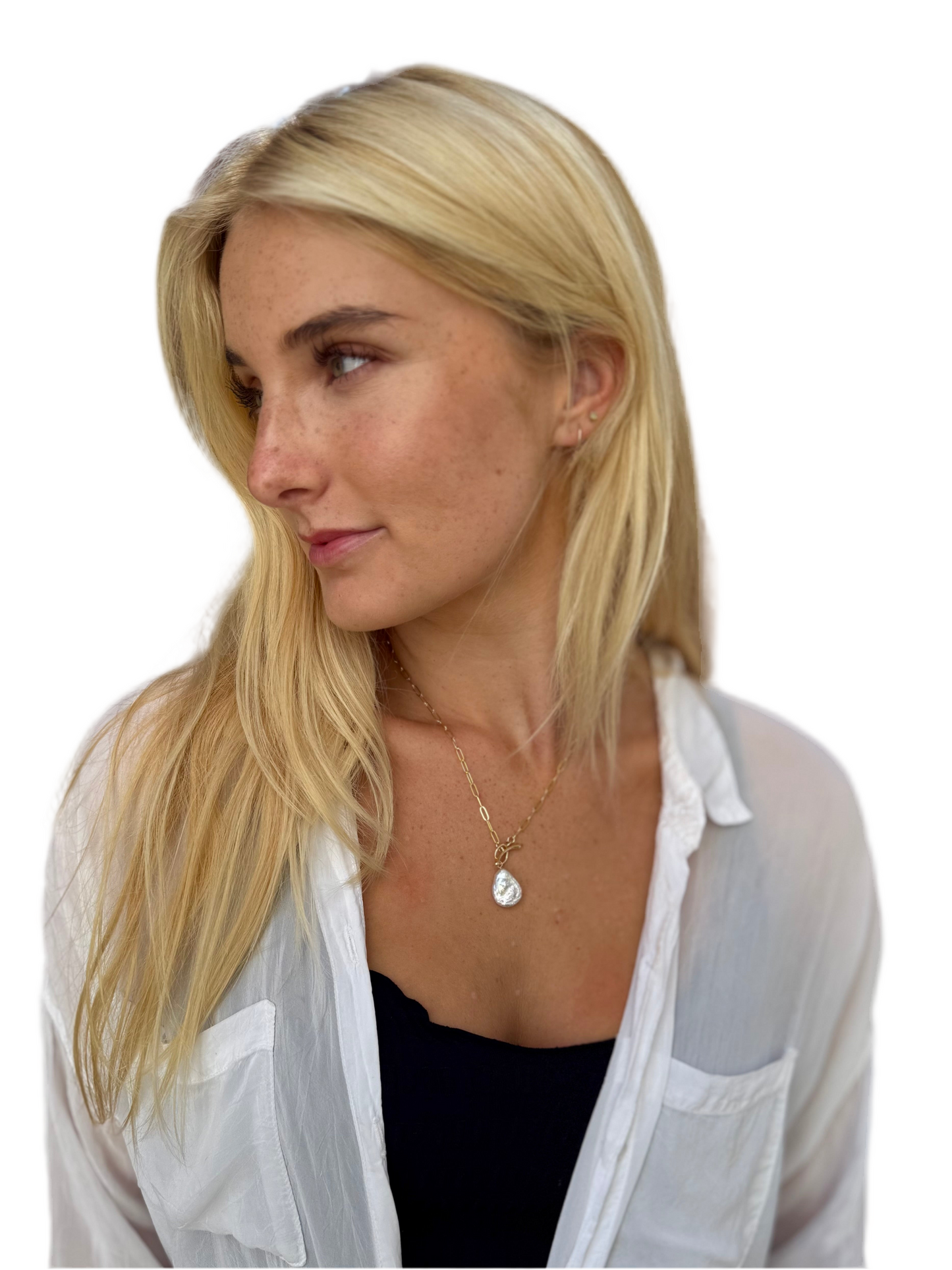 Toggle Pearl Necklace