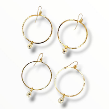 The Good Omen – Vintage Evil Eye Hoops