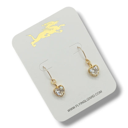 Love & Light Zircon Drop Earrings – Pear or Heart Shape