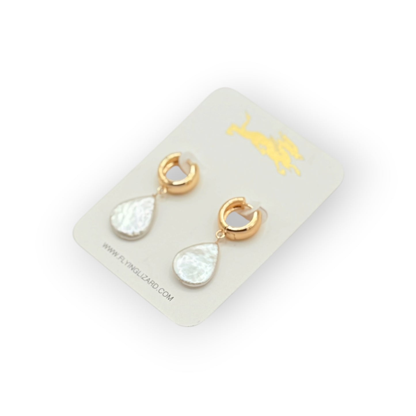 Baroque Pearl Gold Huggies