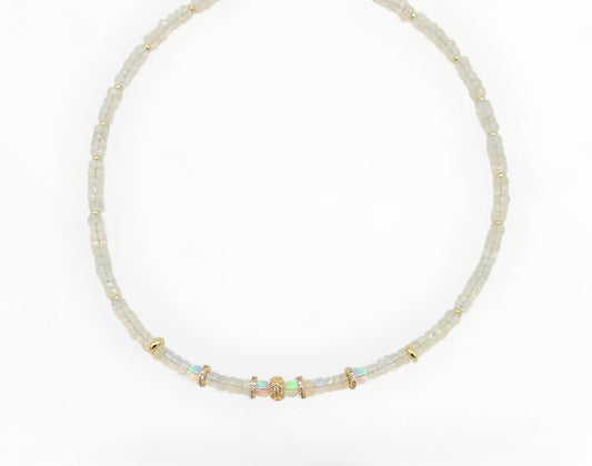 Opal Beaded Necklace with Jelly Opal Accents