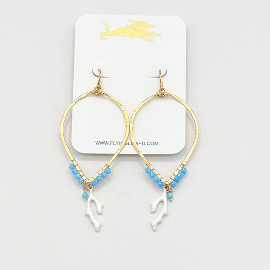 Mermaid Blue  Hoops