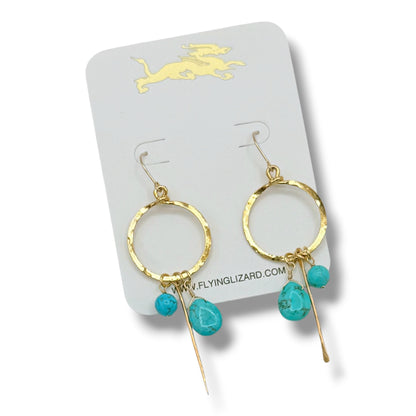 Wild Coast Turquoise Hoop Earrings