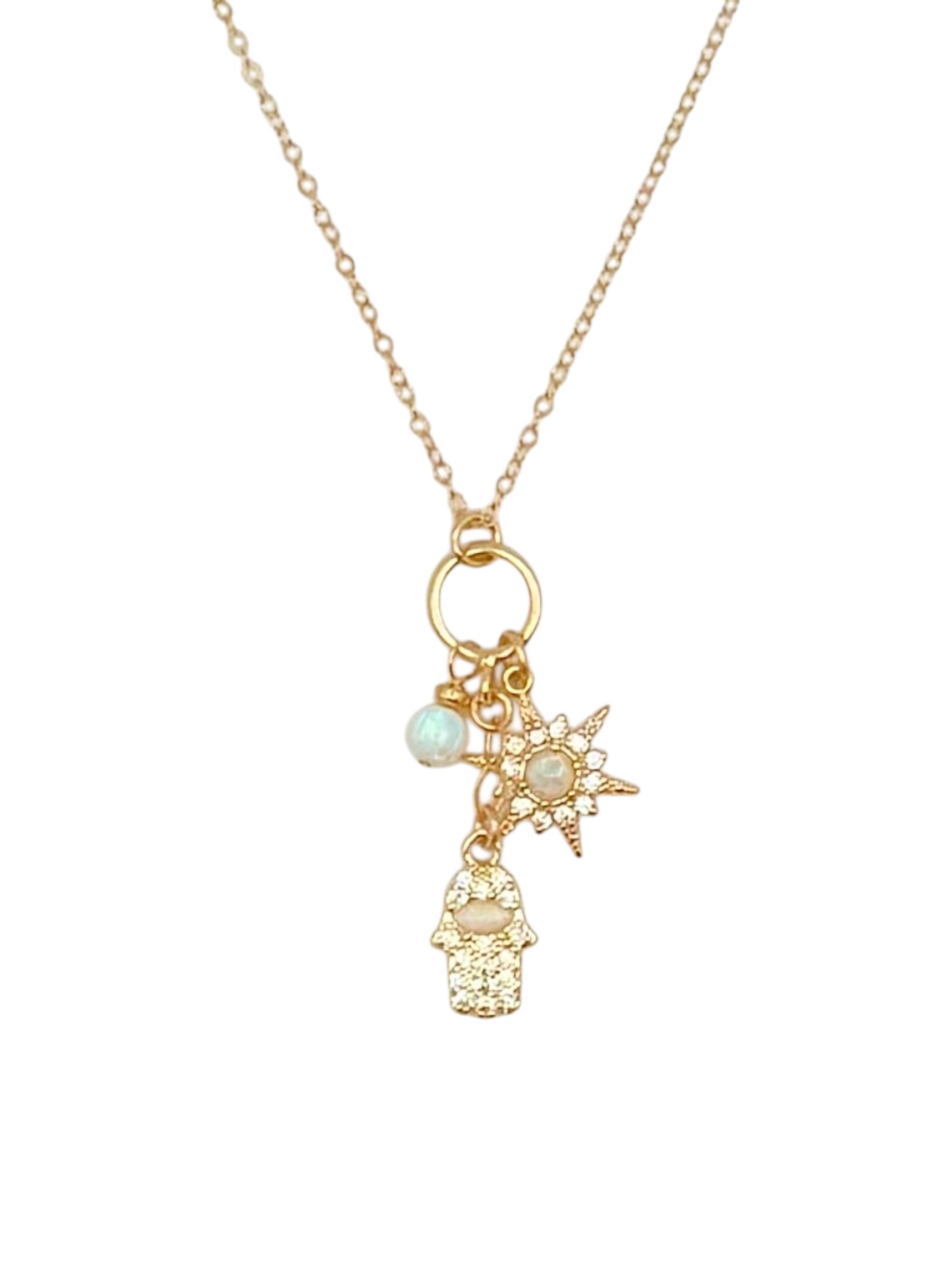 Hamsa Opal Star