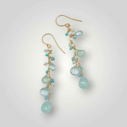 Aqua Gem Flow Earrings