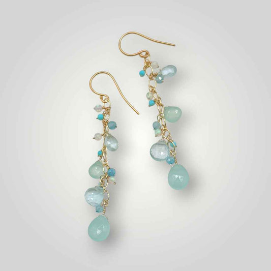 Aqua Gem Flow Earrings