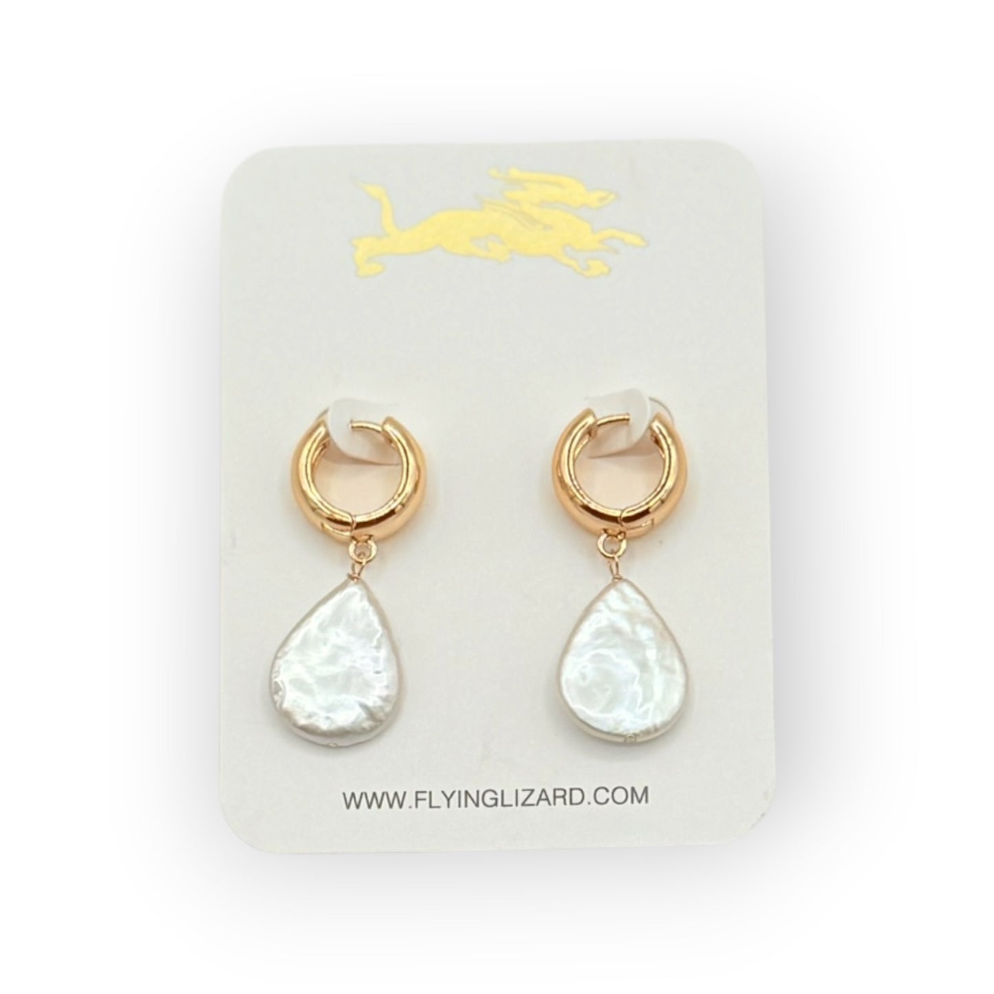 Baroque Pearl Gold Huggies