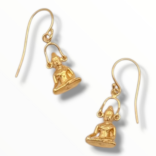 Zen Frequency Buddha Earrings – Circle Buddha or Headphone Buddha
