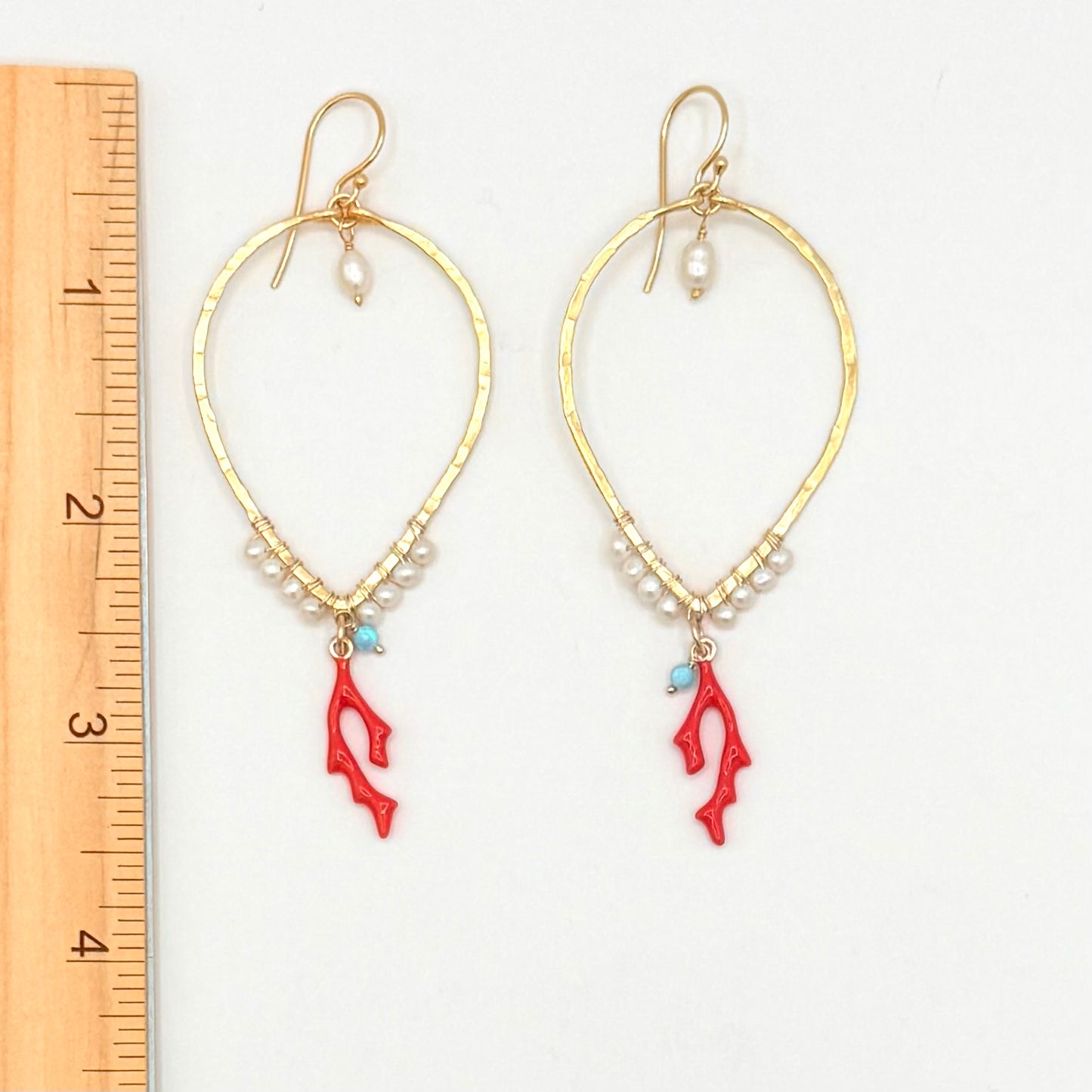 Coastal Style Boho Gold Hoop Earrings