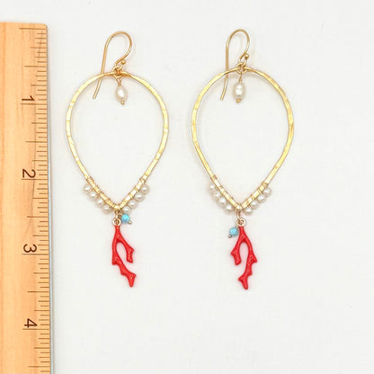 Coastal Style Boho Gold Hoop Earrings
