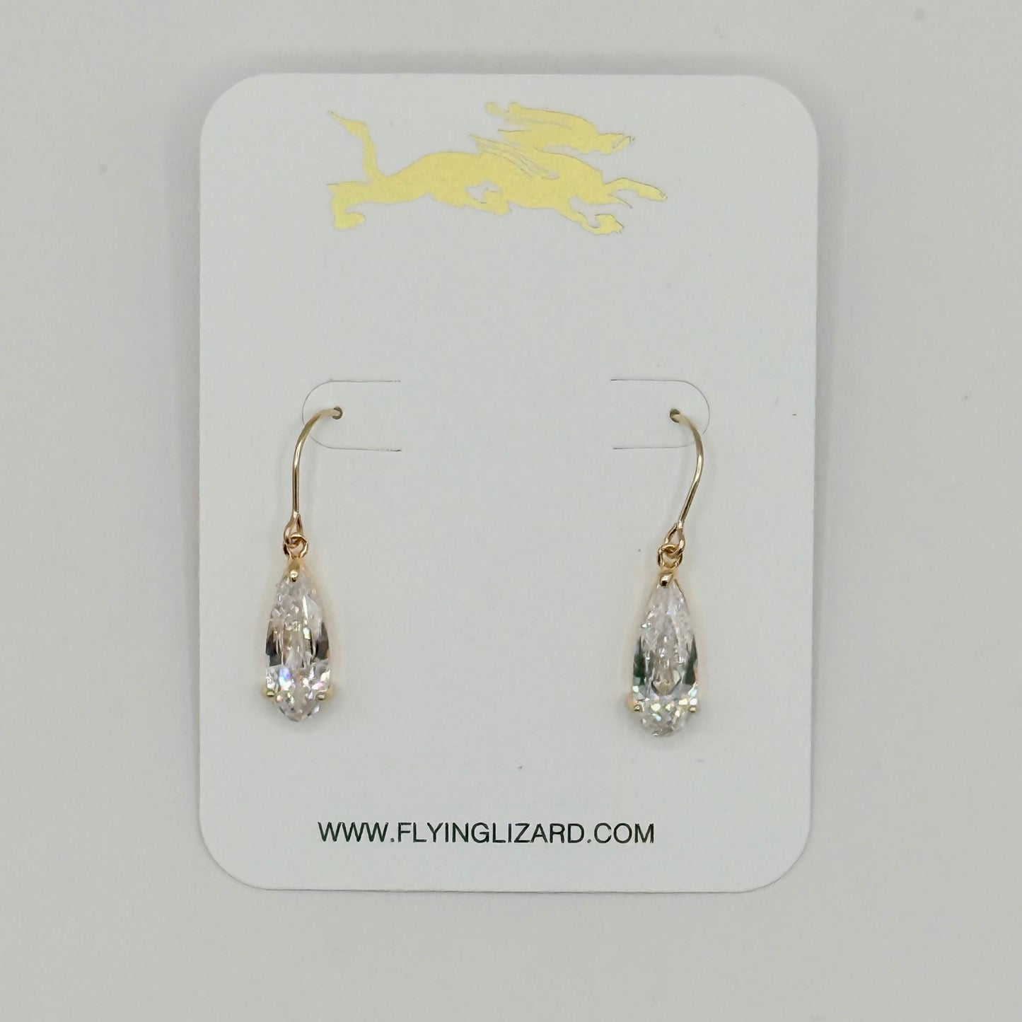 Diamond Drop Gold Filled Earrings