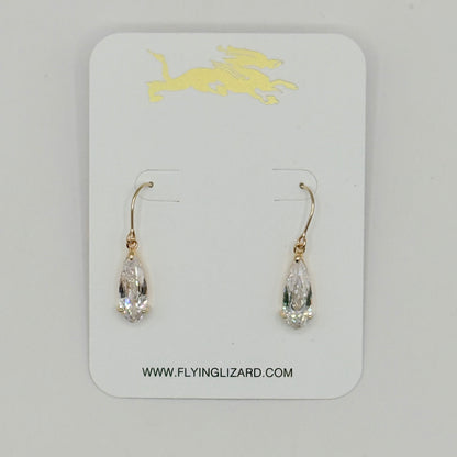 Diamond Drop Gold Filled Earrings