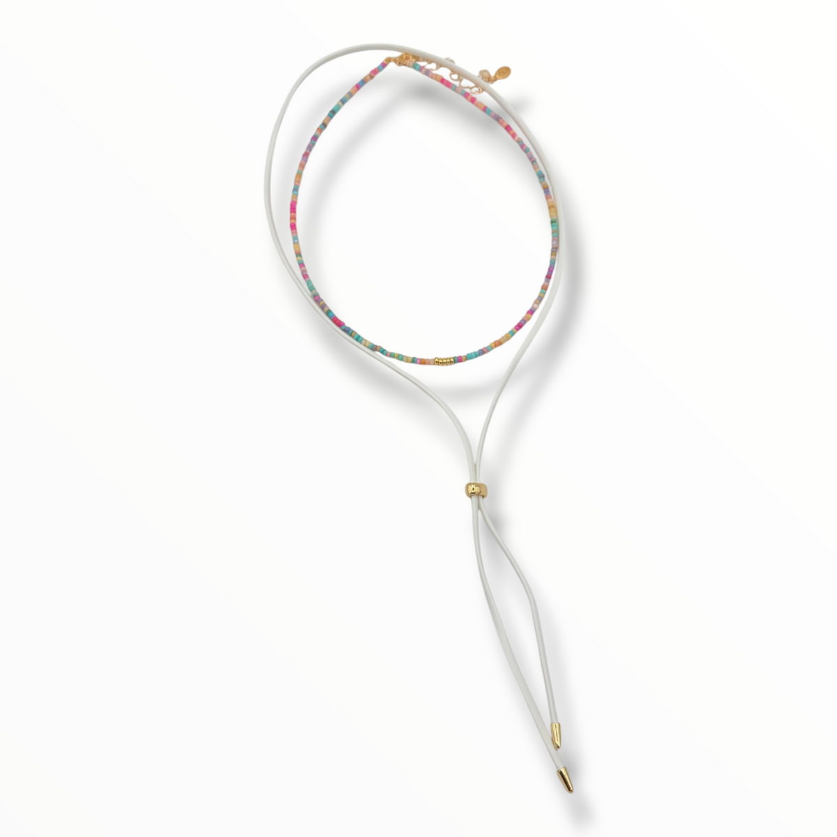 Coastal Western Choker + Bolo Tie Set. Turquoise or Rainbow