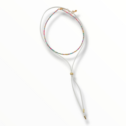 Coastal Western Choker + Bolo Tie Set. Turquoise or Rainbow