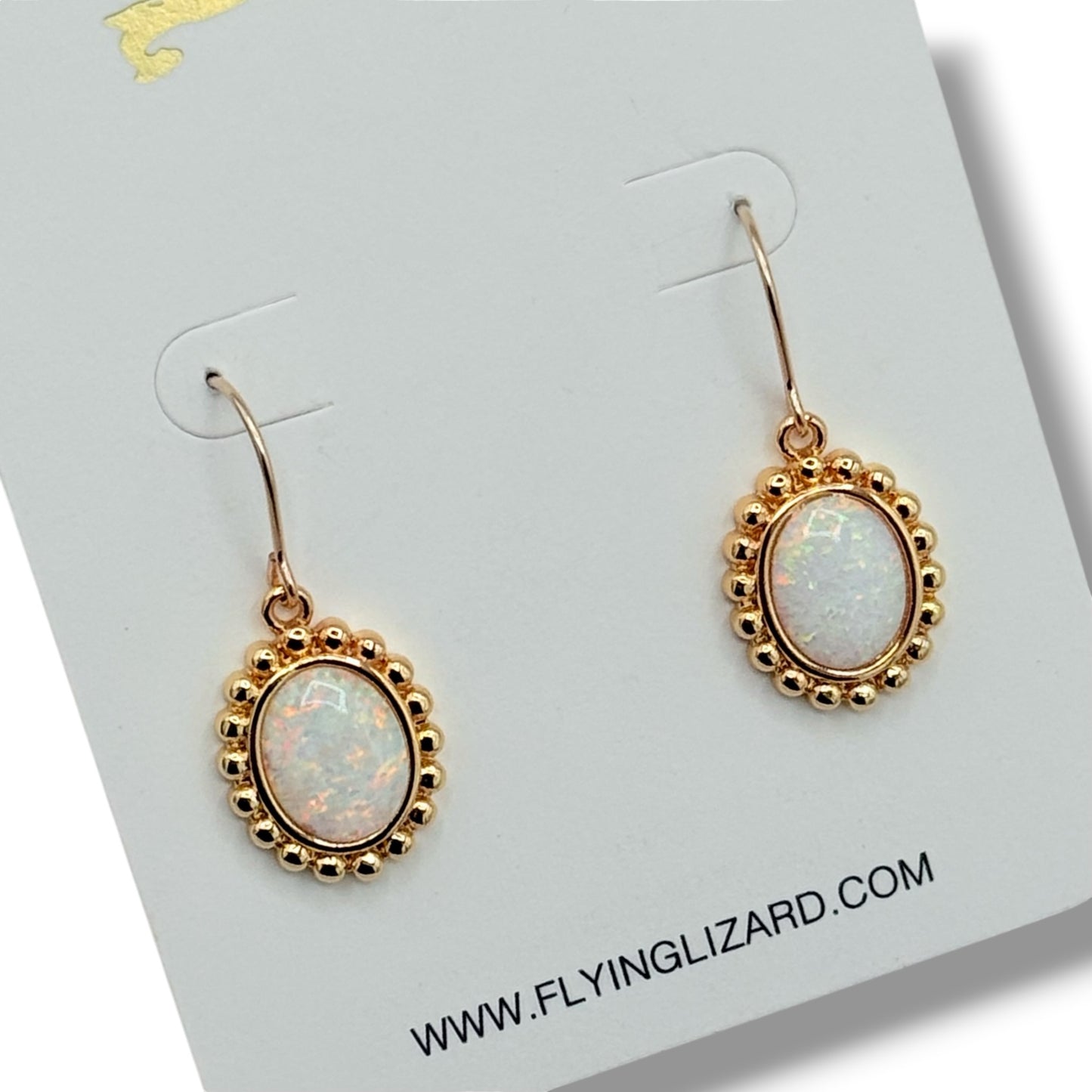 Abalone or Opal Delicate 14k Earrings