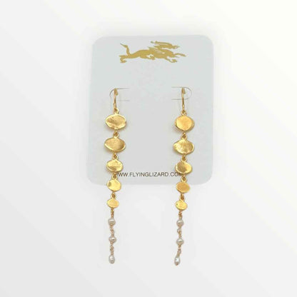 Gold Oval Accent Earrings