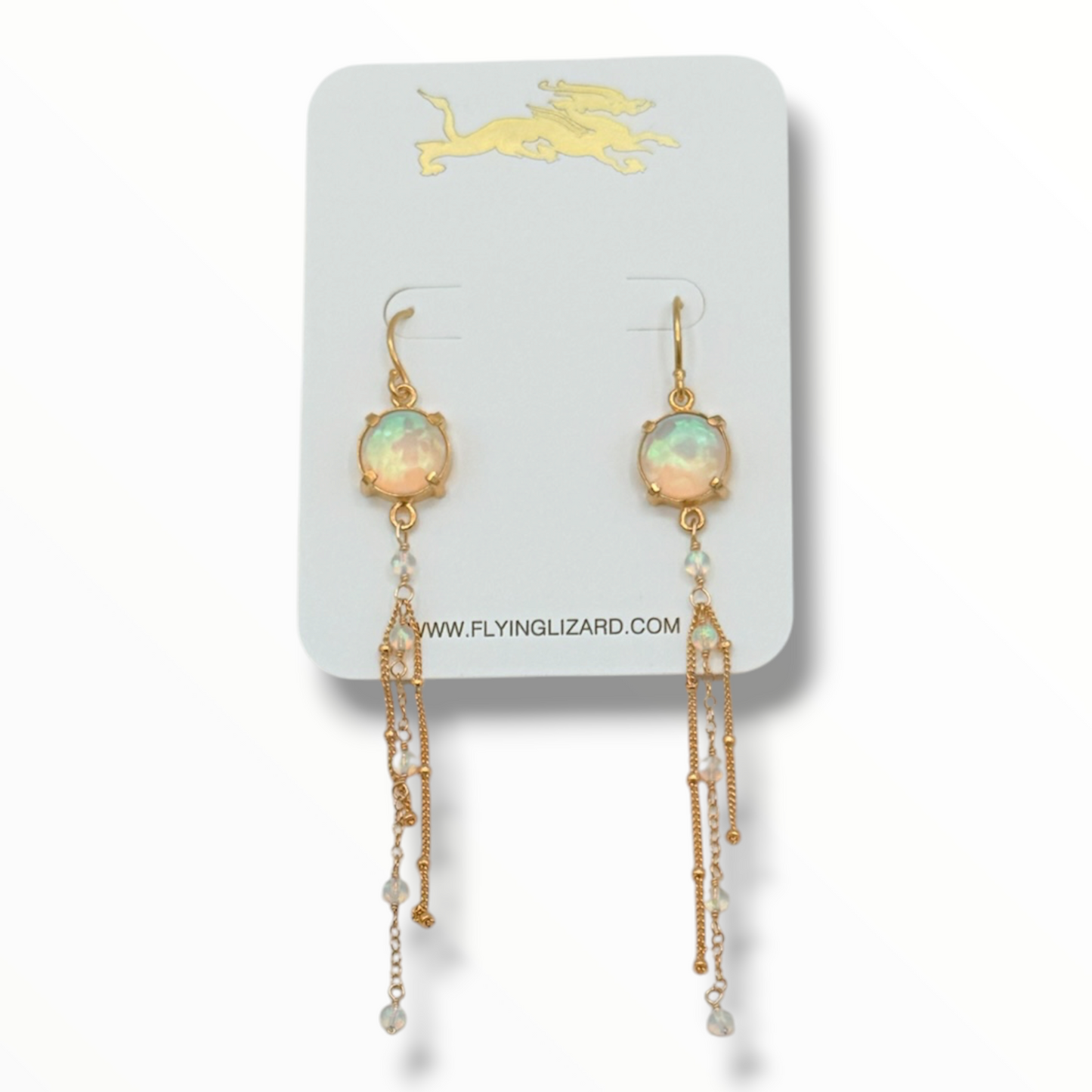 Jelly Opal Chain Drop Earrings