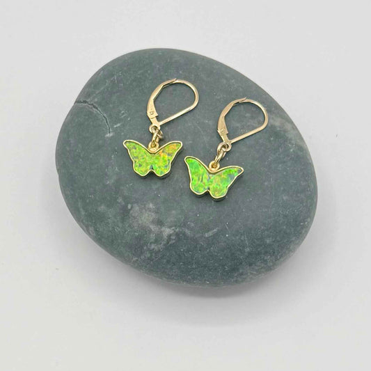 Natural Bridges Opal Butterfly Earrings