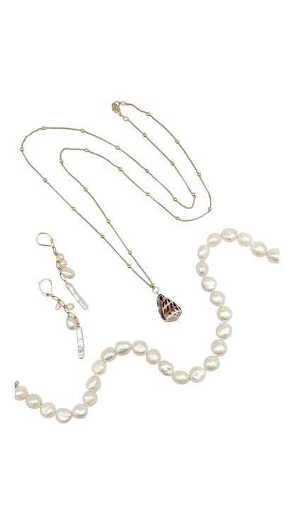 Long Natural Cone Shell Necklace