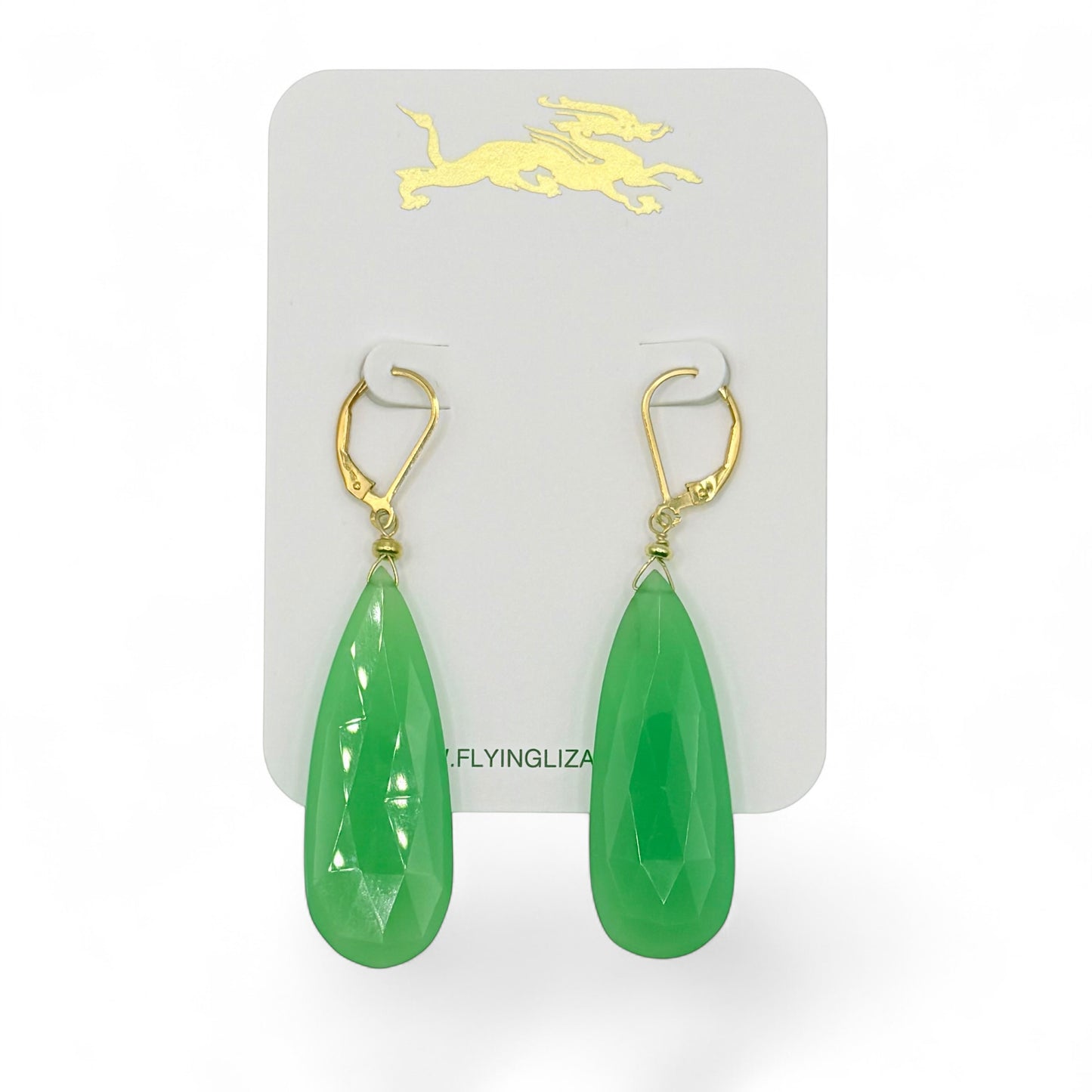 Green Chrysoprase Earrings