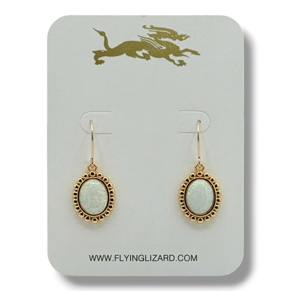 Abalone or Opal Delicate 14k Earrings