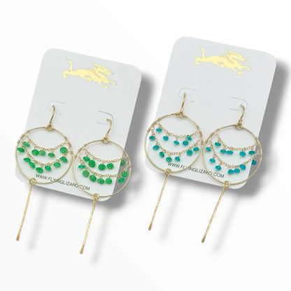 Flying V Ranch Lace Gemstone Earrings