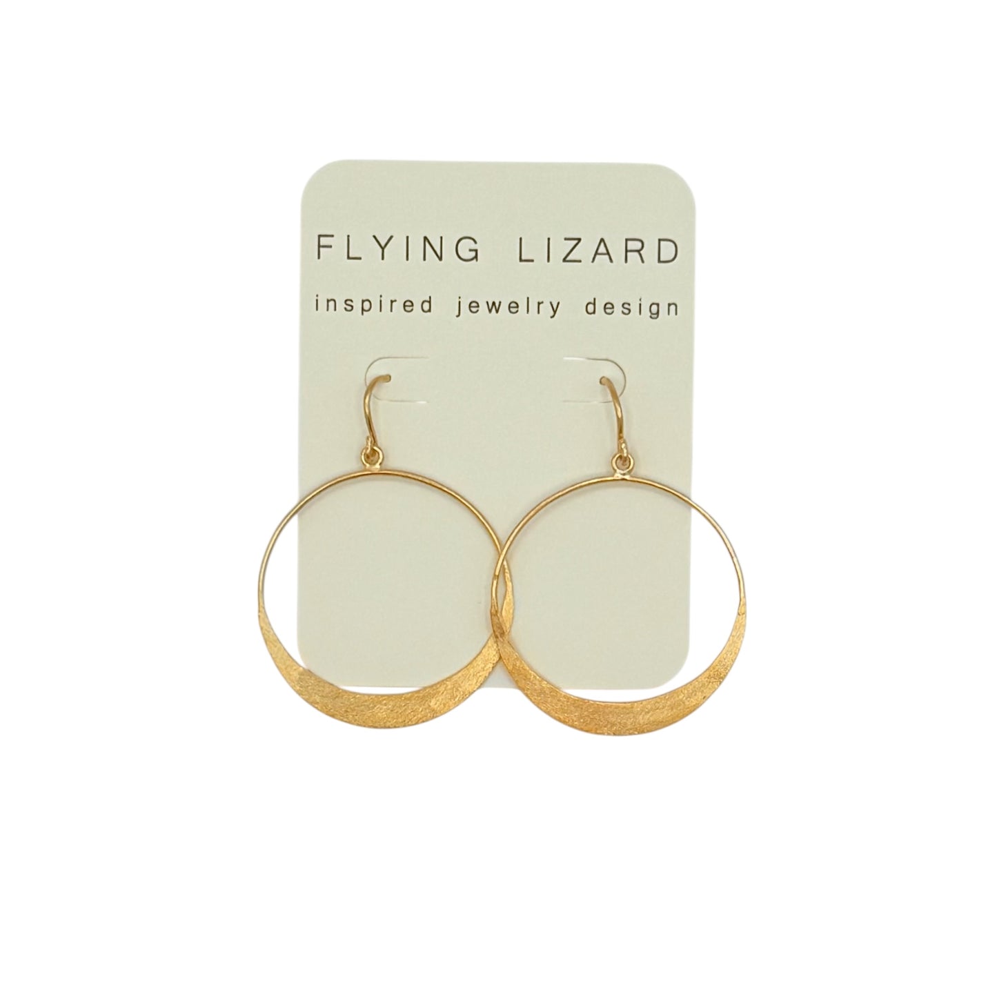 Medium Brushed Gold Hoop