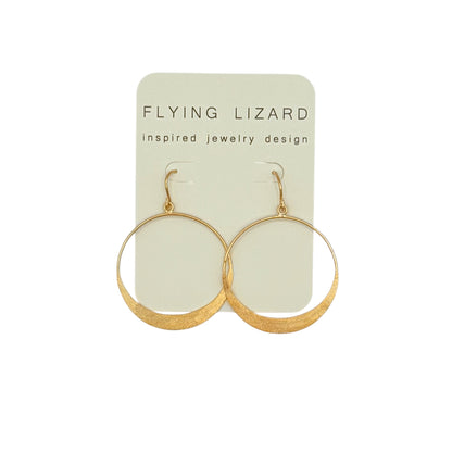 Medium Brushed Gold Hoop