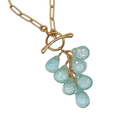 Blue Topaz Waterfall Necklace