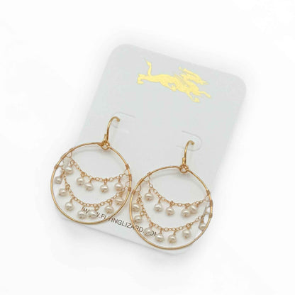 Pearl Draped Hoops