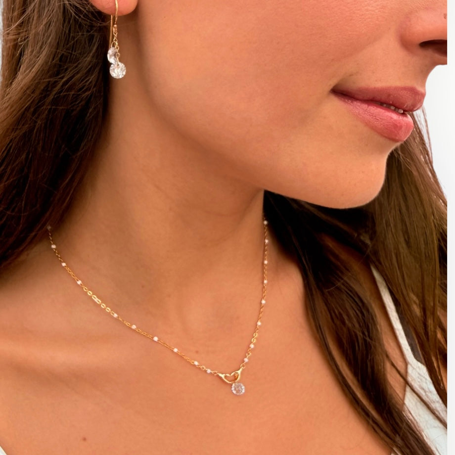 Delicate Sparkle Stone Earrings