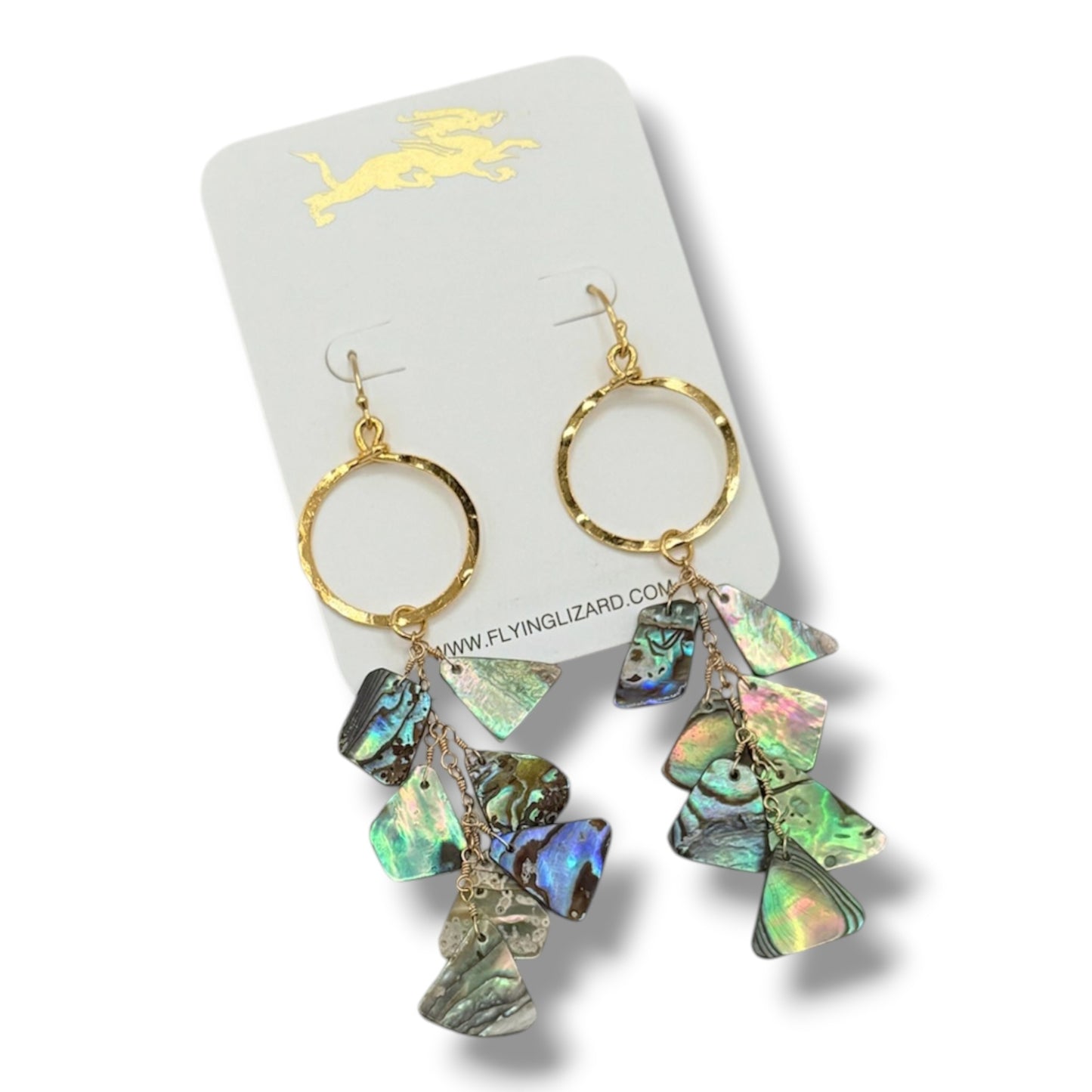 Drilled Abalone Mini Hoops