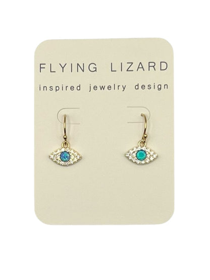 Evil Eye Opal Earrings