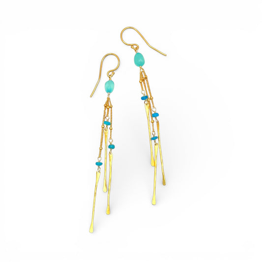Hammered Sticks & Stones Earrings